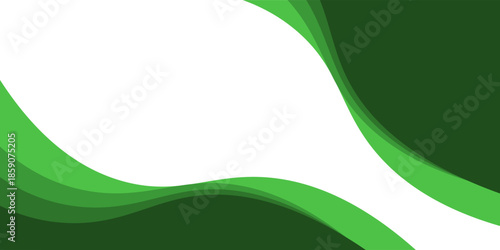 Dynamic Green Wave Abstract Background With Layered Curves And Fresh Environmental Theme For Modern Design.vector illustration eps10