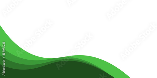 Dynamic Green Wave Abstract Background With Layered Curves And Fresh Environmental Theme For Modern Design.vector illustration eps10