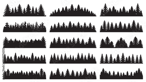 Collection of black and white butterfly silhouettes arranged in a grid