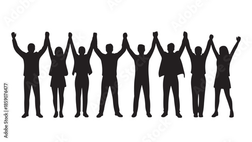 Collection of silhouetted pine trees in rows