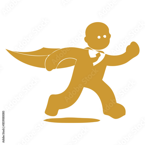 Superhero running icon