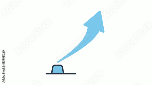 Upward Arrow Icon Showing Growth Trend.