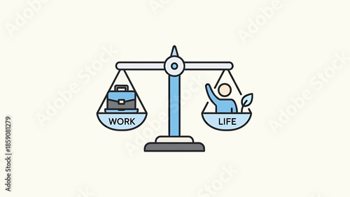 Balance Scale Weighing Work and Life.