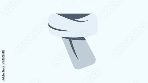 White USB Plug with Bandage Wound.