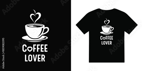black coffee tshirt vector illustration design
