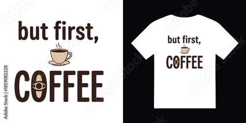 black coffee tshirt vector illustration design