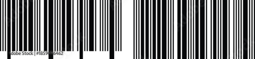 Abstract Barcode Patterns Set in Black and White for Retail and Data Identification. Two Variations standard or classic linear barcodes. Minimalist Linear Pattern Vector Illustration.