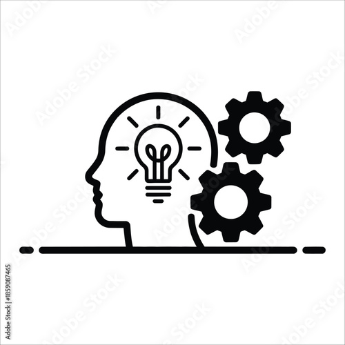 Creative Thinking and Innovation Concept Icon