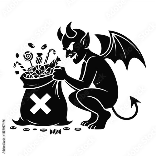 Halloween silhouette vector design on white background