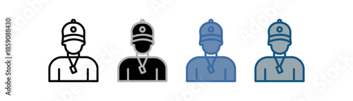 
trainers icon set multiple style collection with trainer designs