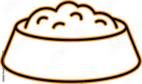 Dog food bowl icon vector illustration