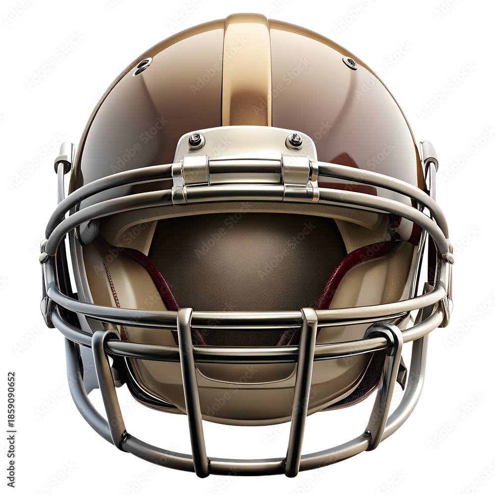 Fototapeta premium American football helmet face mask isolated on transparent background