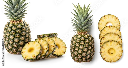 pineapple on a white