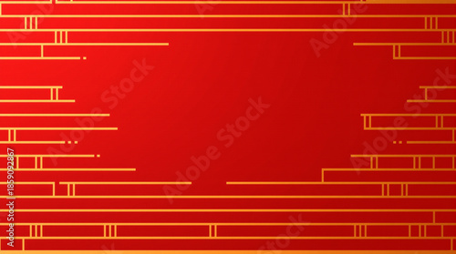 Minimal Horizontal Line Chinese New Year Background