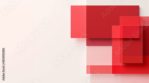 Minimal Layered Red Panel Chinese New Year Background