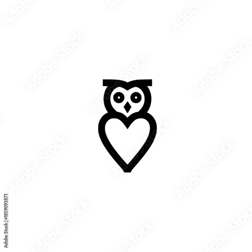 Owl bird icon vector illustration design for wildlife nature and creative graphic artwork