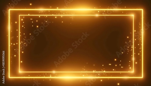Golden Glowing Frame Luxury 4K