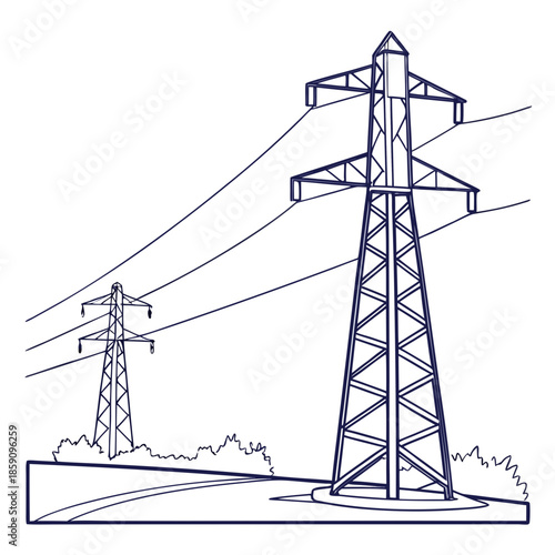 Electricity transmission towers