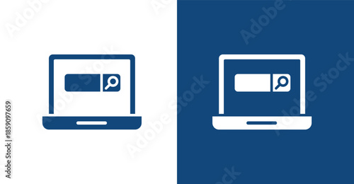 Search Engine Glyph, with light and dark background