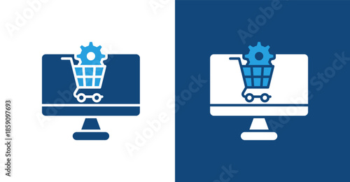 E-Business Glyph Duotone, with light and dark background