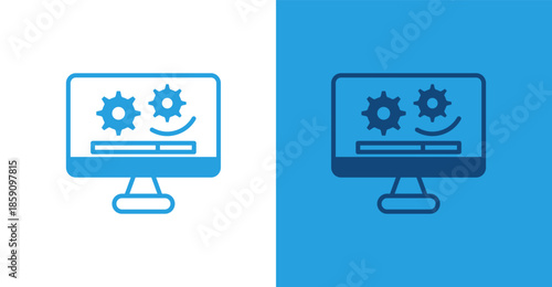 Software Flat, with light and dark background