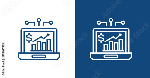 Ecommerce Outline, with light and dark background