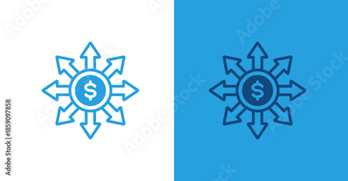 Payment Flat, with light and dark background