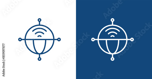 Internet Outline, with light and dark background