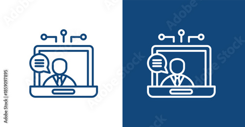 Online Conference Outline, with light and dark background