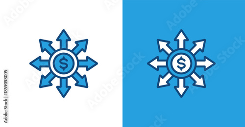 Payment Color Outline, with light and dark background