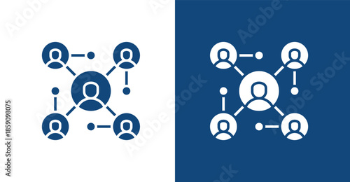 Network Glyph, with light and dark background