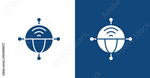 Internet Glyph, with light and dark background