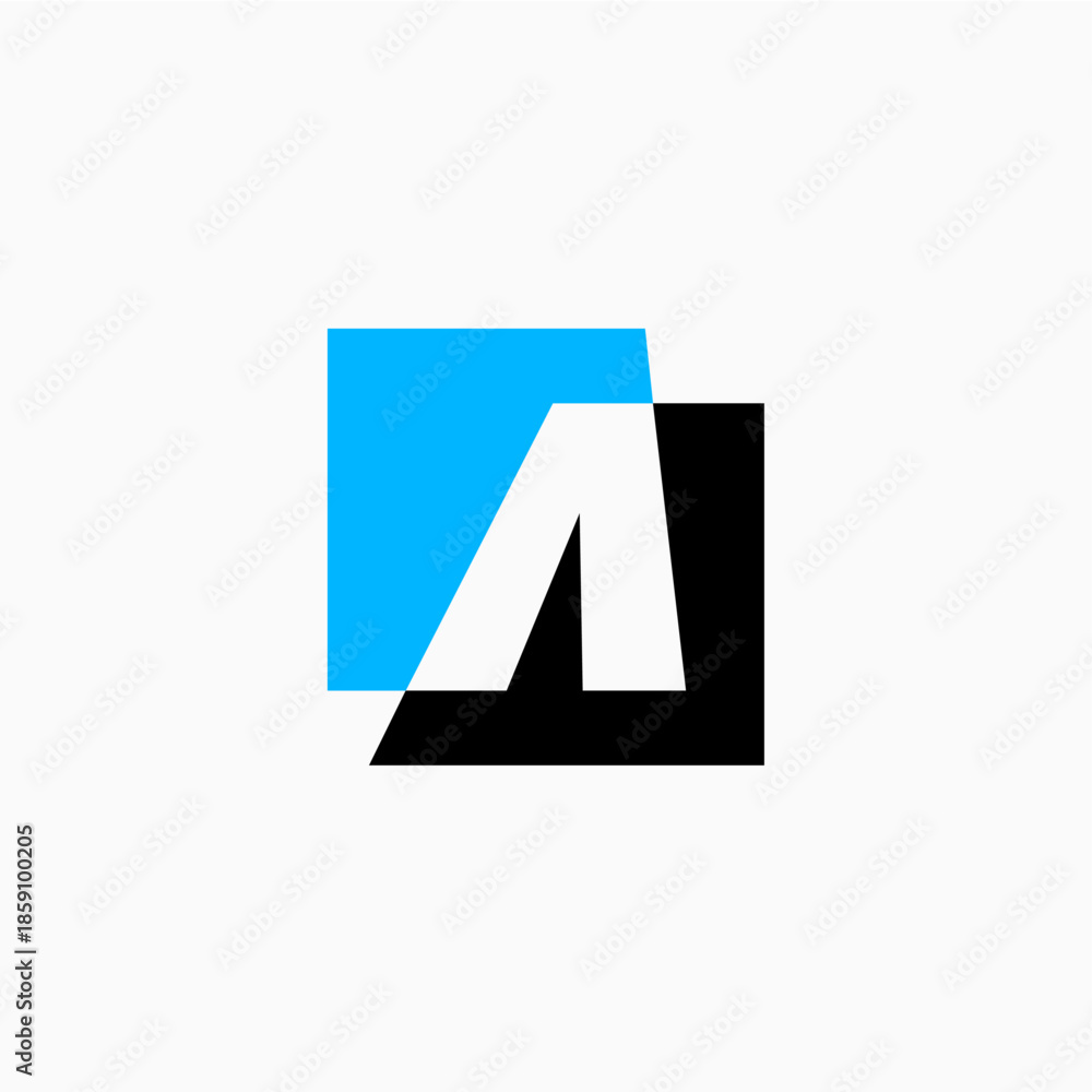 Fototapeta premium a letter mark square logo vector icon illustration