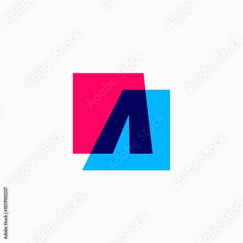 Free Download a letter mark square logo vector icon illustration - GFXLoad