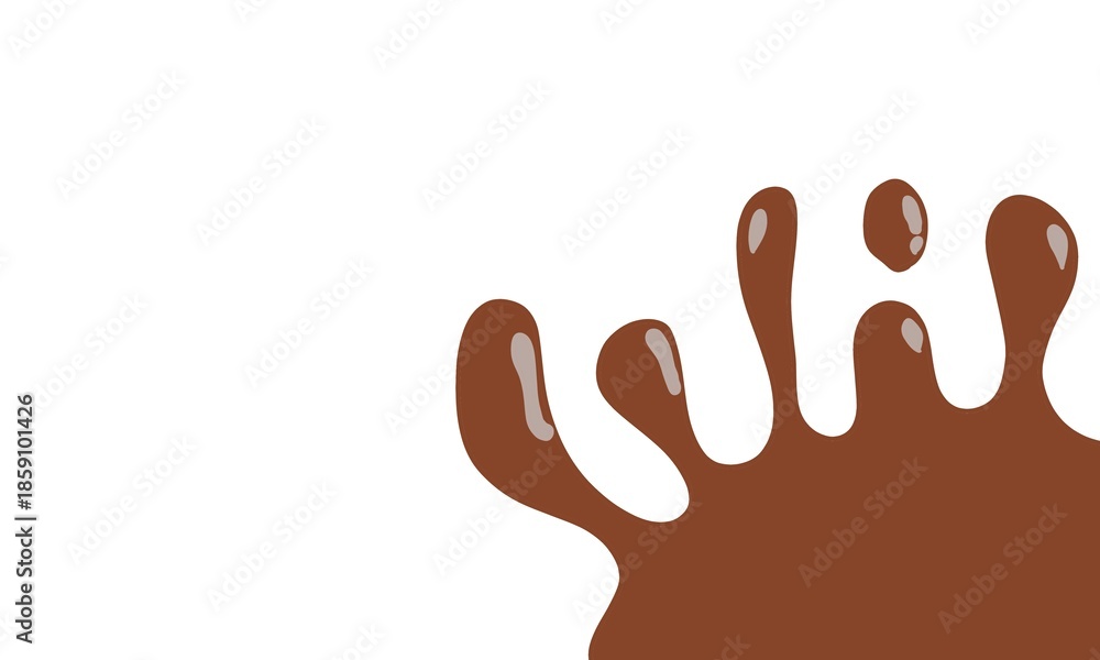 Obraz premium Chocolate Splash Isolated on White Background.