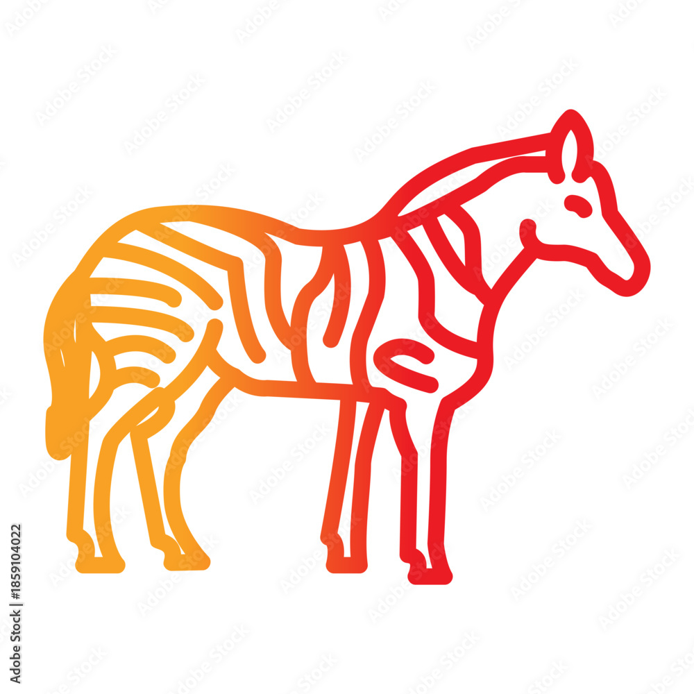 Fototapeta premium zebra icon