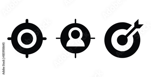 Target with arrow, Target with person