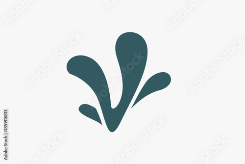 letter v coral bold logo