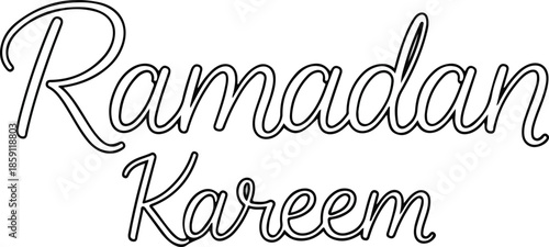 Ramadan Kareem Elegant Calligraphy Greeting for the Holy Month Celebration and Wishes