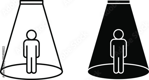 Two protective dome icons one outline and one filled on transparent background silhouette
