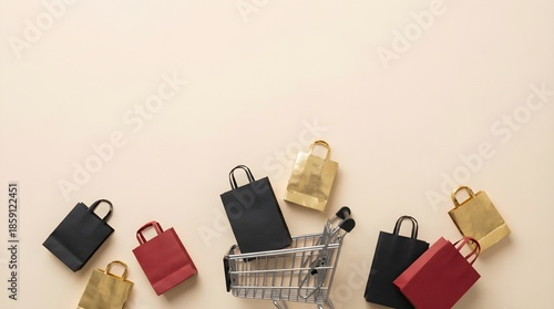 E-commerce Discount Background with Copy Space