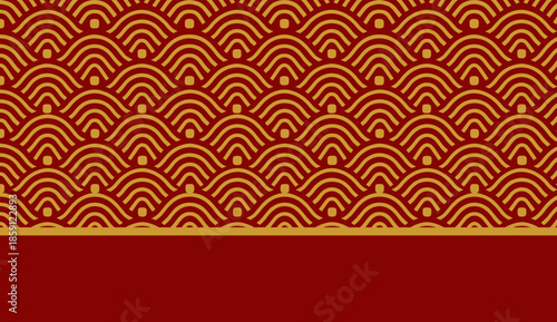 Imlek, ripple wave, Decorative Japanese wave pattern suitable for web design, textiles, or cultural branding applications.