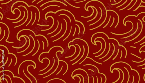 Imlek, ripple wave, Seamless wave design ideal for backgrounds, branding, or decorative purposes in digital and print media.