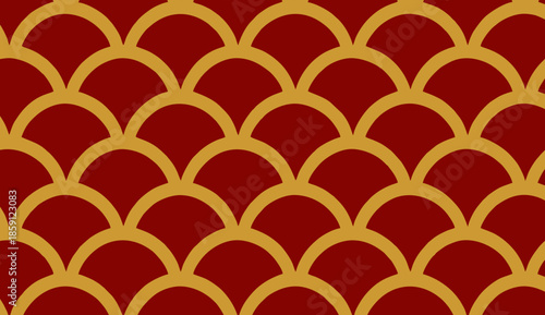 Imlek, ripple wave, Decorative goldfish scale pattern ideal for web design, textiles, or branding involving aquatic themes.