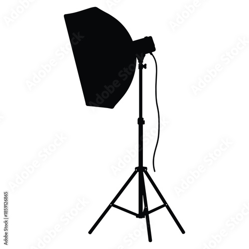 Studio Photography Light with Softbox Silhouette
