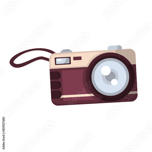 Camera clip art, vintage camera vector image, camera icon, clip art camera