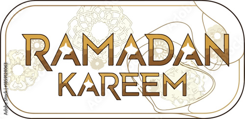 Ramadan Kareem A Festive Greeting with Intricate Decorative Designs, Celebrating the Holy Month