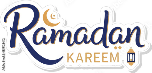 Ramadan Kareem A Festive Celebration - Crescent Moon and Lantern Design