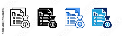 planning icon set multiple style collection