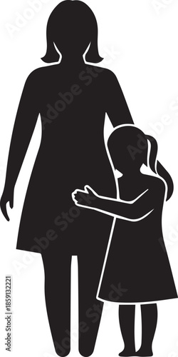 Mother and daughter embrace